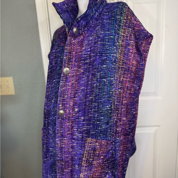 Elizabeth Jenkins Handwoven Chenille Modern Funky Vest - Picture 8 of 11